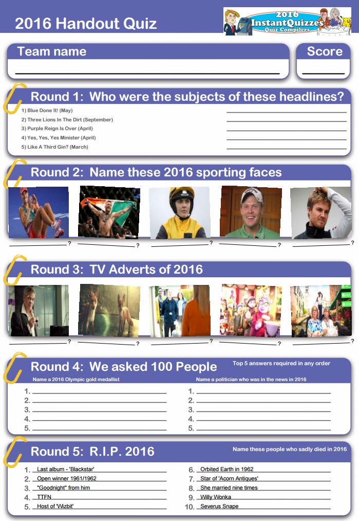 2016 Handout Quiz 4