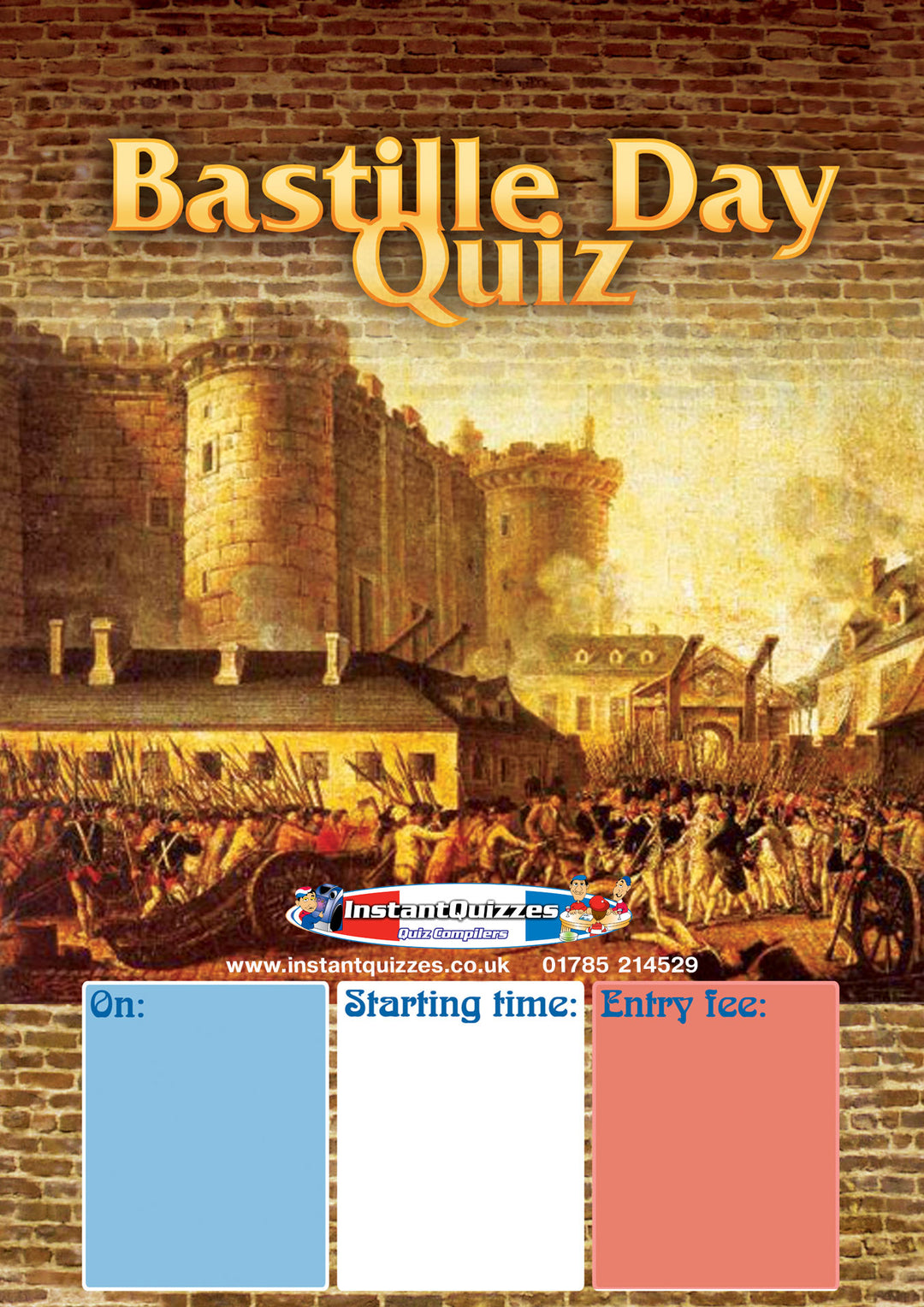 Free Bastille Day Quiz Poster