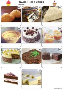 Cakes Mini Picture Quiz Z3443